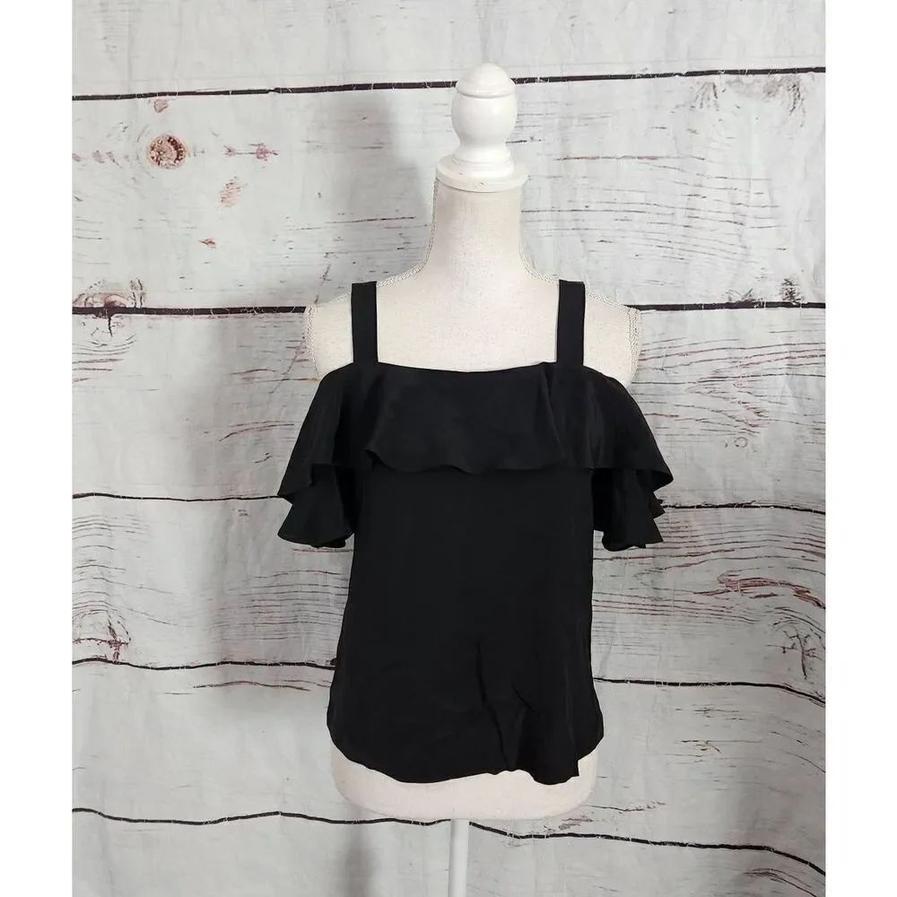 J. Crew Cold Shoulder Silk Blouse Size 2 Petite NWT